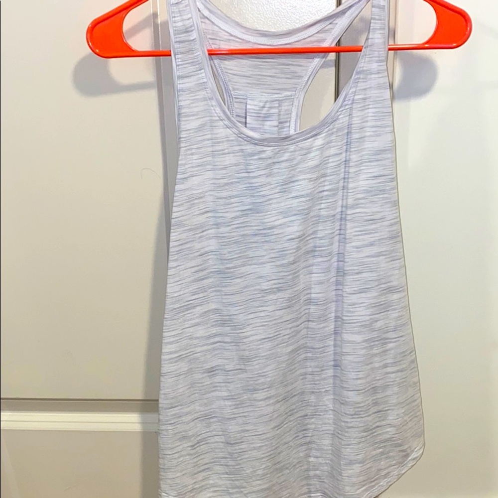 LULU heathered white/grey tank